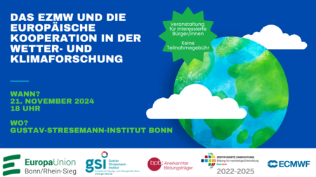 Das EZMW und die europäische Kooperation in der Wetter- und Klimaforschung | 21.11.2024, 18.00 Uhr